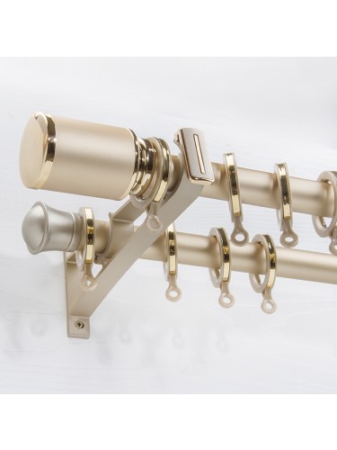 Qyry0322 28mm Column Finial Aluminum Alloy Double Curtain