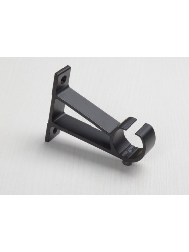 QYRY07 Black Metal Curtain Rod Set With Metal Rollers