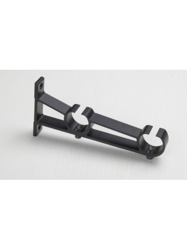 QYRY07 Black Metal Curtain Rod Set With Metal Rollers