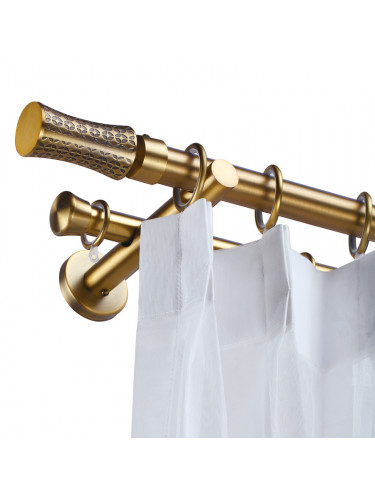 QYRY10 Long Brass Curtain Rods And Brackets For Wide Curtains