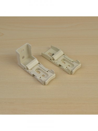 Stirling A20 Ivory Aluminum Alloy Cord Drawn Single Curtain Track Sets Brackets