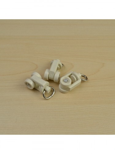 Stirling A22 Ivory Aluminum Alloy Cord Drawn Double Curtain Track Sets Drawstring Track Rollers