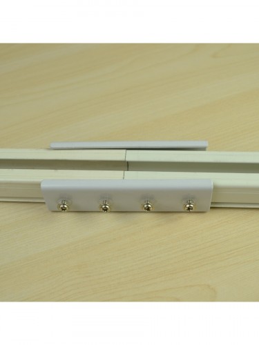 Stirling A22 Ivory Aluminum Alloy Cord Drawn Double Curtain Track Sets Drawstring Track Connector