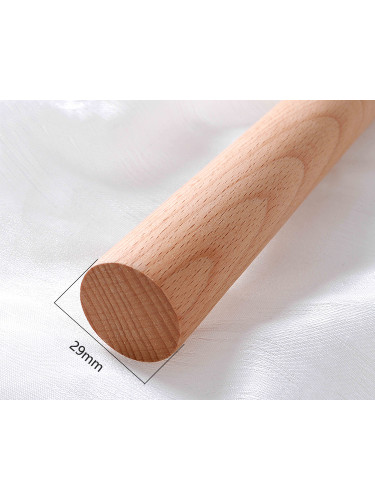 QYT01 29mm Ash Wood Single Double Curtain Rod Sets 