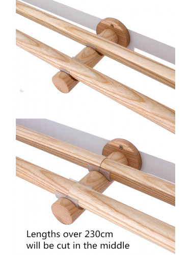 QYT03 29mm Ash Wood Single Double Curtain Rod Sets 