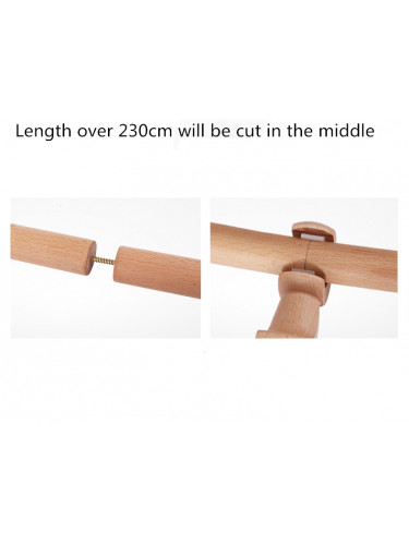 QYT08 29mm Ash Wood Single Double Curtain Rod Sets 