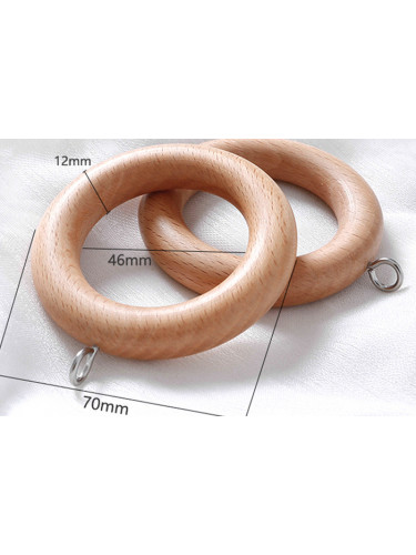 Wooden Curtain Rings For 25mm/28mm/30mm/35mm Wood Curtain Rods