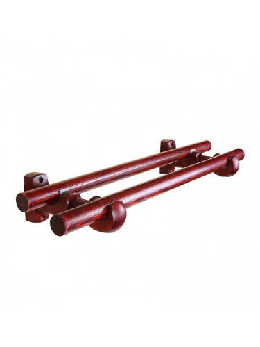 QYT10 29mm Red Wood Single Double Curtain Rod Sets 