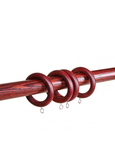 QYT10 29mm Red Wood Single Double Curtain Rod Sets 