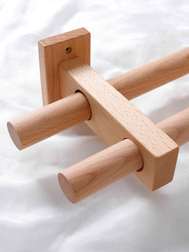 QYT101 29mm Beech Single/Double Wood Curtain Rod Brackets