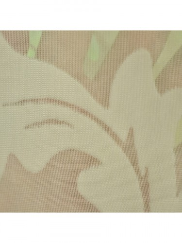 Vintage Burnt-out Velvet Floral Custom Made Sheer Curtains Back Side
