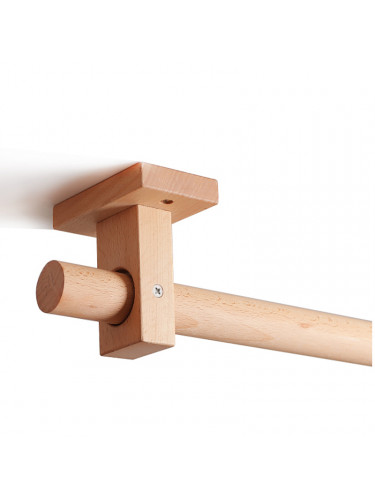 QYT22A Ceiling/Wall Decorative Wooden Curtain Rod Brackets(Color: Light wood)