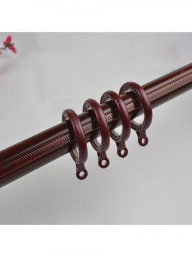 QYT2220 28mm Super Thick Wood Grain Aluminum Alloy Single Curtain Rod Set