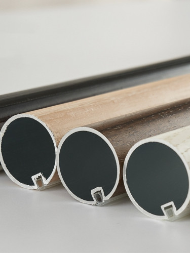 Wood Finish Single/Double Luxury Curtain Rods With Brackets