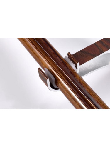 QYT5322 28mm Aluminum Double Drapery Rod And Brackets Wood Look