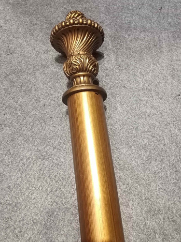 QYT70 50mm custom wood curtain rods And Gold Hardware