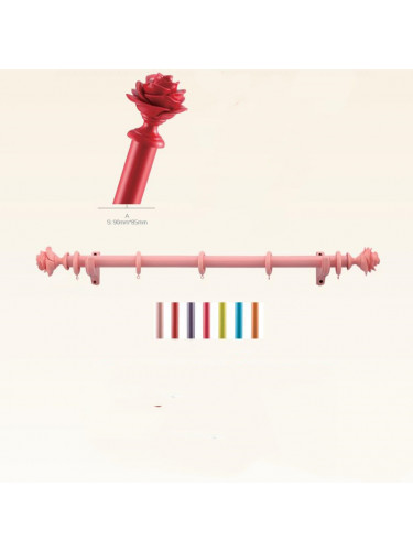 QYT80 Custom 35mm Wooden Curtain Poles White Black Yellow Pink