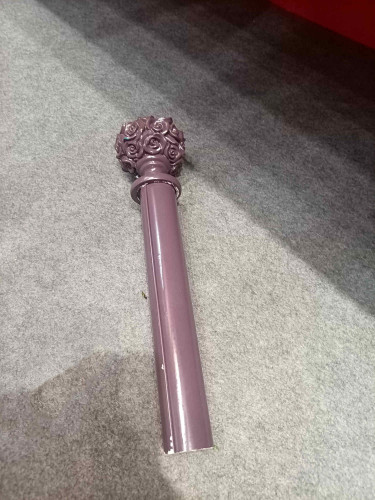 QYT82 Pink Gold 35mm Diameter Timber Curtain Rods And Finials