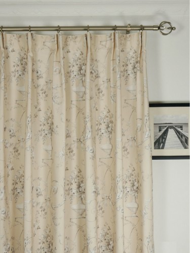 Poseidon Floral Print Blackout Custom Made Curtains QYV308A Heading Style