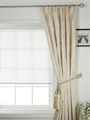 Poseidon Floral Print Blackout Versatile Pleat Curtains QYV308AA Panoramic View