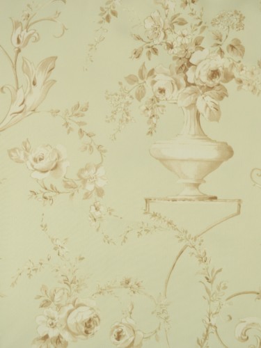 Poseidon Floral Print Blackout Custom Made Curtains QYV308A Fabric (Color: Antique Brass)