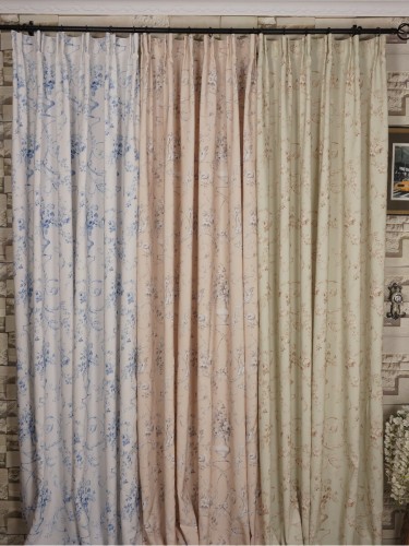 Poseidon Floral Print Blackout Versatile Pleat Curtains QYV308AA