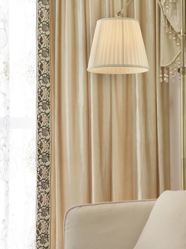 New arrival Twynam Beige and Yellow Waterfall and Swag Valance and Sheers Custom Made Chenille Velvet Curtains(Color: Beige Yellow)
