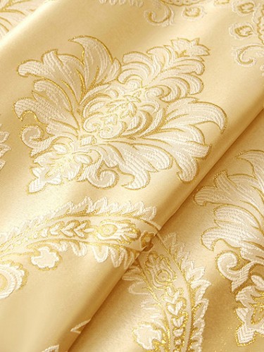 Jacquard Yellow Blue Coffee color Floral Waterfall and Swag Luxury Valance and Sheers Living room Curtains Pair in Yellow color