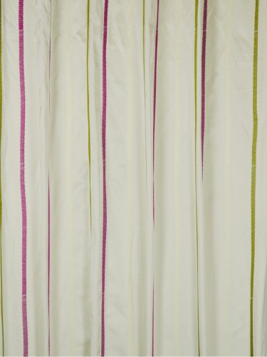 QYX104AS Mirage Embroidered Striped Fabric Sample (Color: AntiFlash White)