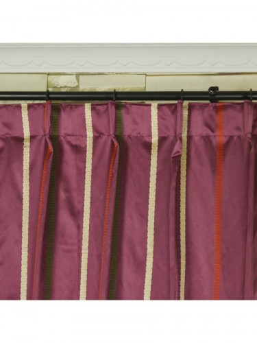 Qyx104aj Mirage Embroidered Striped Single Pinch Pleat