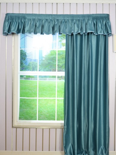 Solid Pencil Pleat Valance and Curtains Custom Online
