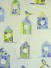 Whitehaven Birdhouses Printed Versatile Pleat Cotton Curtain (Color: Cerulean Frost)