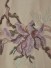 Franklin Light Apricot Embroidered Branch Faux Silk Fabric Samples Fabric Details