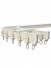 CHR01 Ivory Bendable Ivory and Black Curtain Tracks Ceiling/Wall Mount For Bay Window(Color: Ivory)