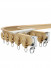 CHR01 Ivory Bendable Ivory and Black Curtain Tracks Ceiling/Wall Mount For Bay Window(Color: Gold)