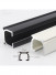 Warrego CHR09 Thick Ivory Black S Fold Curtain Tracks Ceiling/Wall Mount