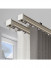 CHR105 Ivory Champagne Black Curtain Tracks Ceiling/Wall Mount