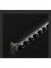 CHR105 Ivory Champagne Black Curtain Tracks Ceiling/Wall Mount(Color: Black)