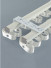 Warrego CHR112 Thick Ivory S Fold Curtain Tracks Ceiling/Wall Mount