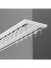 CHR121 Ceiling Mounted Ultra Thin Invisible Ivory Black Aluminum Alloy Double Curtain Tracks(Color: Ivory)