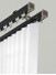 St Mary Peak 127 Thick Ivory Black Champagne Dust Removal Curtain Tracks For Large Window