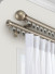 Sonder Luxurious White Black Blue Champagne Aluminum alloy Curtain Track Set With Ball Cone Finials