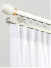 Sonder 129 Luxurious White Black Blue Grey Aluminum alloy Curtain Track Set With Tambour Finials