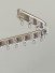 Curved silent gliss bay window curtain track ceiling/wall mounted
