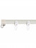 Warrego CHR18 Ivory S Fold Bendable Curtain Tracks Ceiling/Wall Mount For Bay Window(Color: Ivory)