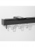 CHR19 Ivory Black Curtain Tracks Ceiling/Wall Mount(Color: Black)