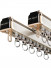 CHR27 Ivory Champagne Curtain Tracks Ceiling/Wall Mount