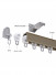 CHR40 Big Ivory Champagne Gold Curtain Tracks Ceiling/Wall Mount