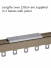 CHR40 Big Ivory Champagne Gold Curtain Tracks Ceiling/Wall Mount