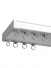 CHR4110 White/Balck/Champagne Thick Aluminum Alloy Double Curtain Tracks